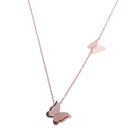 Women 316L Stainless Steel Crystal Collarbone Butterfly Pendant Necklace