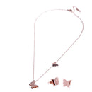 Women 316L Stainless Steel Crystal Collarbone Butterfly Pendant Necklace