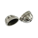 Tibetan Silver Large Pewter Caps Flower Focal Beads Jewelry Making Findings 20 Pieces