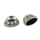 Tibetan Silver Large Pewter Caps Flower Focal Beads Jewelry Making Findings 20 Pieces