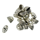 Tibetan Silver Large Pewter Caps Flower Focal Beads Jewelry Making Findings 20 Pieces