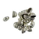 Tibetan Silver Large Pewter Caps Flower Focal Beads Jewelry Making Findings 20 Pieces