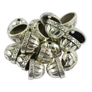 Tibetan Silver Large Pewter Caps Flower Focal Beads Jewelry Making Findings 20 Pieces