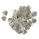 50pcs Tibetan Silver Beads DIY Heart Flower Charms Pendants Jewelry Making