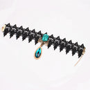 Black Lace Gothic Steampunk Vintage Necklace Choker Pendant Hen Party