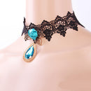 Black Lace Gothic Steampunk Vintage Necklace Choker Pendant Hen Party