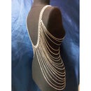 Women Alloy Metal Full Body Chain Gold Jewelry Necklace Bikini Belly Harness