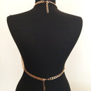Open Bra Body Chains Thick Harness Party Club Women Bikini Beach Necklace