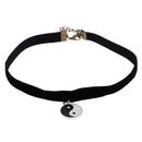 8Pieces Choker Necklace Set Stretch Velvet Classic Gothic Tattoo Lace Black