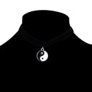 8Pieces Choker Necklace Set Stretch Velvet Classic Gothic Tattoo Lace Black