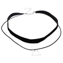 8Pieces Choker Necklace Set Stretch Velvet Classic Gothic Tattoo Lace Black