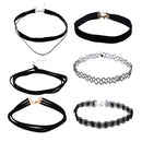 Black Lace Vimtage Choker Punk Gothic Tattoo Pendant Necklace for Women Girls
