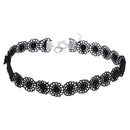 Black Lace Vimtage Choker Punk Gothic Tattoo Pendant Necklace for Women Girls