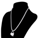 Women Girls Silver Plated Double Heart Love Charm Pendant Chain Necklace Jewelry Gift