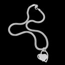 Women Girls Silver Plated Double Heart Love Charm Pendant Chain Necklace Jewelry Gift