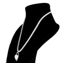 Women Girls Silver Plated Double Heart Love Charm Pendant Chain Necklace Jewelry Gift