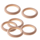 6 Pieces Unfinished Round Wooden Bangle Bracelet DIY Handmade Wood Crafts