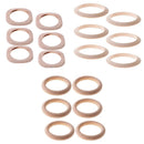6 Pieces Unfinished Round Wooden Bangle Bracelet DIY Handmade Wood Crafts