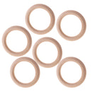 6 Pieces Unfinished Round Wooden Bangle Bracelet DIY Handmade Wood Crafts