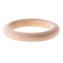 6 Pieces Unfinished Round Wooden Bangle Bracelet DIY Handmade Wood Crafts