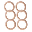 6 Pieces Unfinished Round Wooden Bangle Bracelet DIY Handmade Wood Crafts