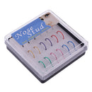 18pcs Seamless Open Nose Hoop Ring Stainless Steel Body Piercing Jewelry 22G(0.6mm)