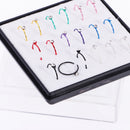 18 Pieces Mixed Color Crystal Clip On Fake Nose Lip Hoop Rings Body Piercing