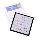 18 Pieces Mixed Color Crystal Clip On Fake Nose Lip Hoop Rings Body Piercing