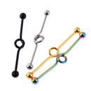 4 Pieces Mixed Color Stainless Steel 14G Barbell Earrings Cartilage Piercing