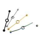4 Pieces Mixed Color Stainless Steel 14G Barbell Earrings Cartilage Piercing
