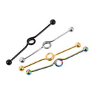 4 Pieces Mixed Color Stainless Steel 14G Barbell Earrings Cartilage Piercing