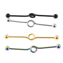 4 Pieces Mixed Color Stainless Steel 14G Barbell Earrings Cartilage Piercing