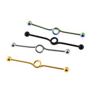 4 Pieces Mixed Color Stainless Steel 14G Barbell Earrings Cartilage Piercing