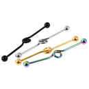 4 Pieces Mixed Color Stainless Steel 14G Barbell Earrings Cartilage Piercing