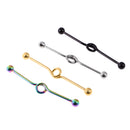 4 Pieces Mixed Color Stainless Steel 14G Barbell Earrings Cartilage Piercing