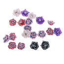 Set of 20PCS 15mm Colorful Rose Flower Polymer Clay Beads For Scrapbooking Jewelry Necklace Bracelet Making Findings