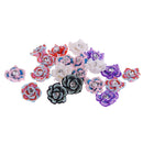 Set of 20PCS 15mm Colorful Rose Flower Polymer Clay Beads For Scrapbooking Jewelry Necklace Bracelet Making Findings