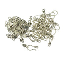 50 Sets Tibetan Style Antique Silver S Hook and Eye Clasps Jewelry Findings