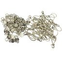 50 Sets Tibetan Style Antique Silver S Hook and Eye Clasps Jewelry Findings