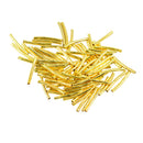 Wholesale 50pcs Plated Brass Curved Tube beads 20 x 1.8mm For Jewelry Making