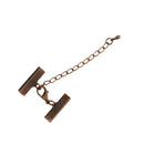 12pcs Cord Crimp End Cap Tip Lobster Clasp Extender Chain Finding 22 x 6mm