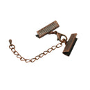 12pcs Cord Crimp End Cap Tip Lobster Clasp Extender Chain Finding 22 x 6mm