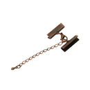 12pcs Cord Crimp End Cap Tip Lobster Clasp Extender Chain Finding 22 x 6mm
