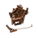 12 Set Ends Clip Beads with Lobster Clasp Extender Chain Antique Copper