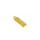 50pcs Gold Tone MADE WITH LOVE Charms Rectangle Pendant For Jewelry Making