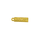 50pcs Gold Tone MADE WITH LOVE Charms Rectangle Pendant For Jewelry Making