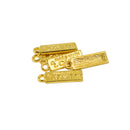 50pcs Gold Tone MADE WITH LOVE Charms Rectangle Pendant For Jewelry Making