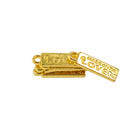 50pcs Gold Tone MADE WITH LOVE Charms Rectangle Pendant For Jewelry Making