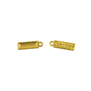 50pcs Gold Tone MADE WITH LOVE Charms Rectangle Pendant For Jewelry Making