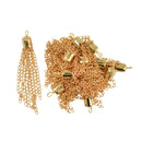 12pcs Long Metal Chain Tassel Charm Pendant Tassels Jewelry Making Craft 50mm